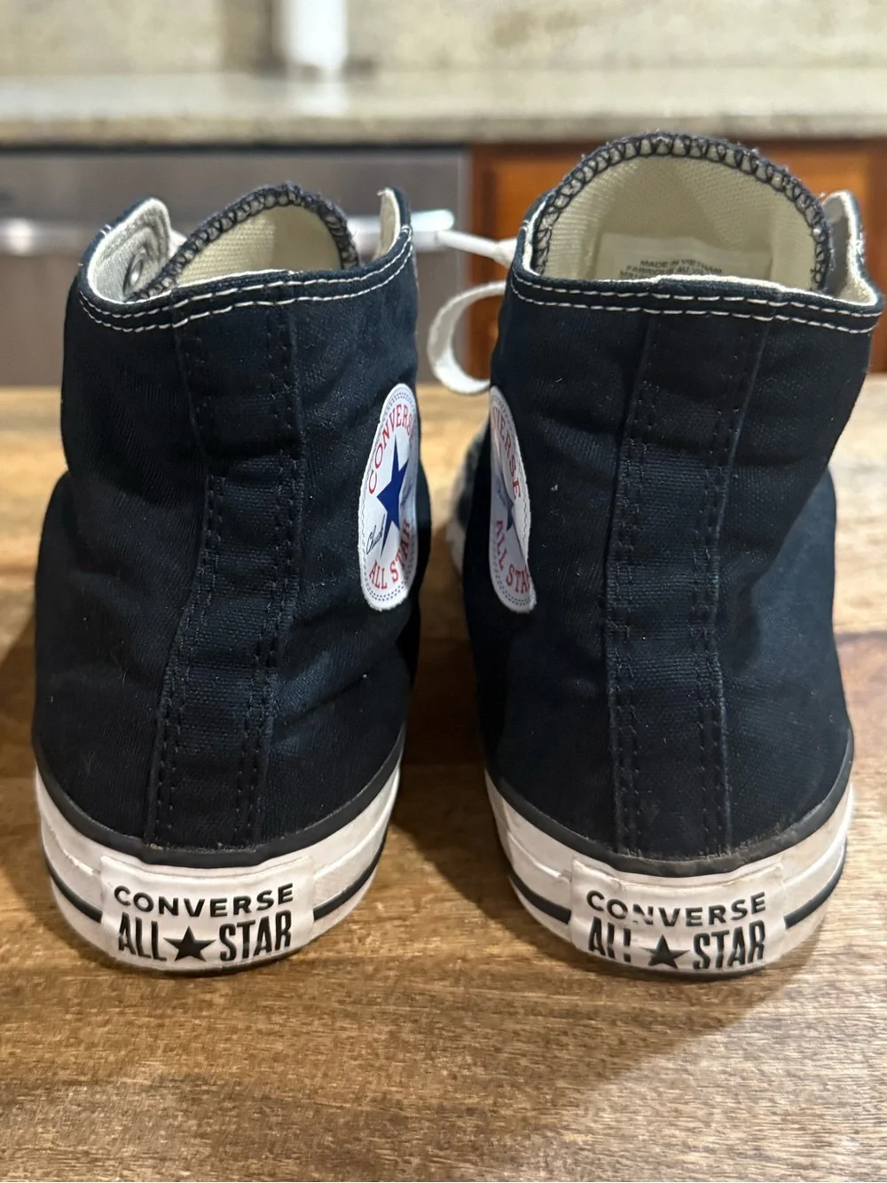 Converse Unisex Navy and White High-Top Sneakers W/8 M/6